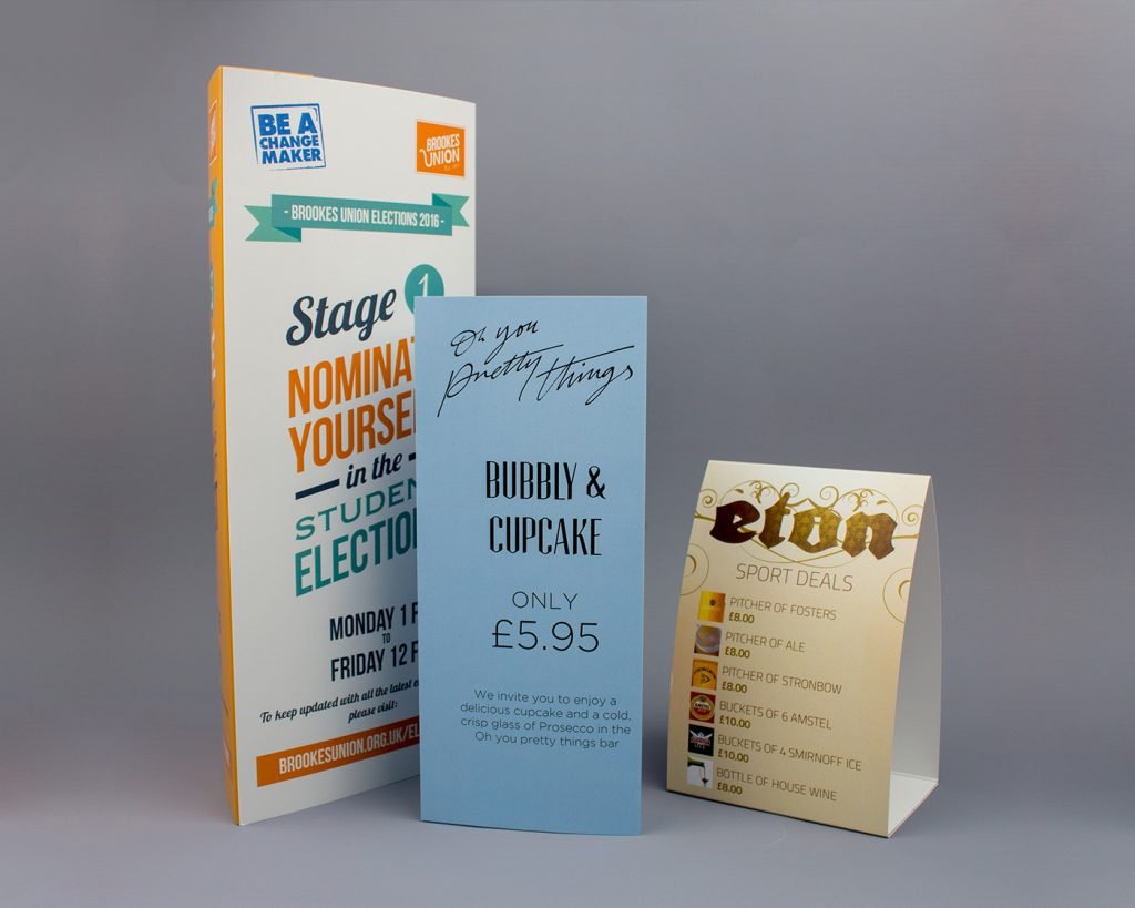 Table Tents Printing Stevenage